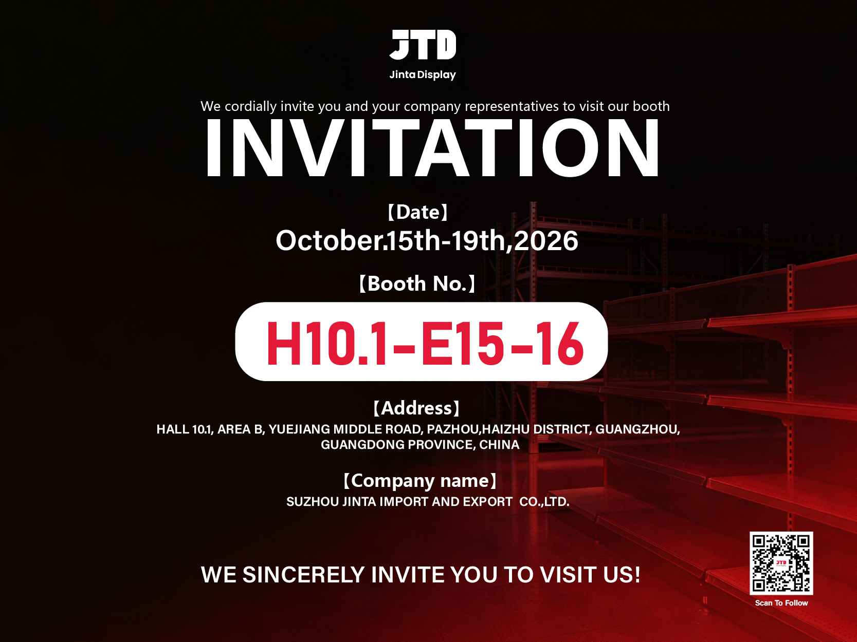 Najnowsze blogi firmy Jinta (JTD) na 140. targach kantonowych · Stand H10.1-E15-16  Globalni nabywcy zaproszeni