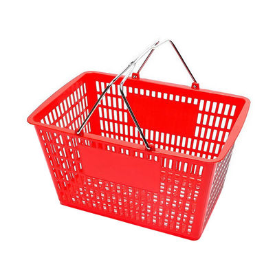 Wytrzymały plastikowy koszyk handlowy 450*330*250mm Do apteki Supermarket Sklep spożywczy