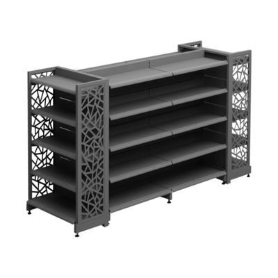 kupować Double-Sided Metal Supermarket Shelves 5-Tier Customizable Retail Rack online manufacture