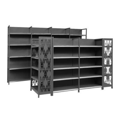 kupować Metallic Gondola Supermarket Shelves 5-Tier Customizable Retail Rack online manufacture