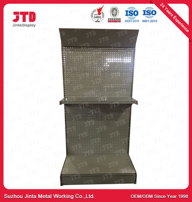 kupować 2-warstwowe regały mini supermarketów Stal Q195 Szara półka 900 mm online manufacture