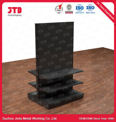 kupować 1800 mm Dwustronne półki Supermarket Gondola OEM Czarne metalowe półki magazynowe online manufacture