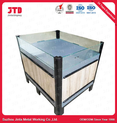 kupować Brązowe stojaki reklamowe CE Supermarket Drewniany stojak wystawowy online manufacture