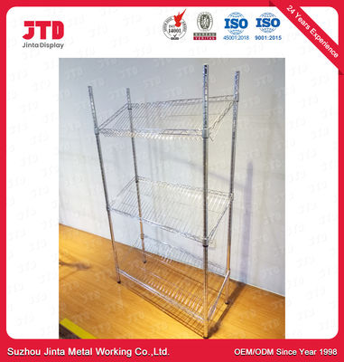kupować 1200 mm 450 mm regały z drutu ODM 4-warstwowy stojak ze stali nierdzewnej online manufacture
