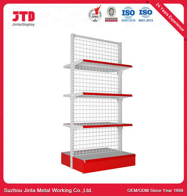 Metalowa siatka druciana Tylny panel Supermarket Gondola Półka Netto Typ sklepu Regał półkowy