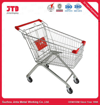 Supermarket Zakupy wózki handlowe Sklep wygodny 90 / 100 / 120L Przechowywanie Koszyk