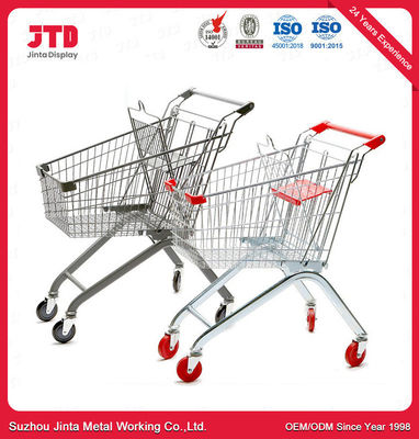 Supermarket Zakupy wózki handlowe Sklep wygodny 90 / 100 / 120L Przechowywanie Koszyk