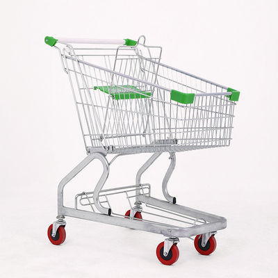 Supermarket Sklep spożywczy Metalowy wózek zakupowy z kolorystycznymi kolorami i gumowymi kółkami