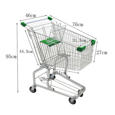 Metalowy wózek do zakupów dla supermarketów i sklepów