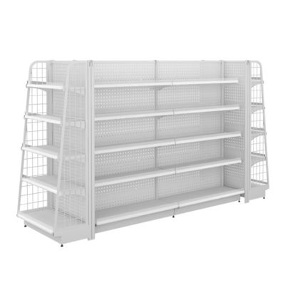 Sprzedaż detaliczna Panel sieciowy Metalowy półka drutowa Gondola Żelazna szyba z otworem sieciowym Rack wyświetlacz