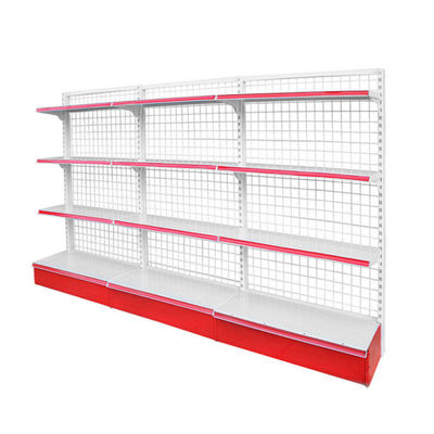 Supermarket Sprzedaż detaliczna Sklep metalowy sieć drutowa gondola półka ścienna półka magazynowa