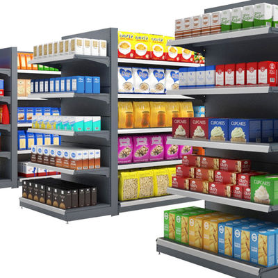 Podwójne strony sklep spożywczy sklep detaliczny gondola półki stalowe supermarket półki wyświetleniowe