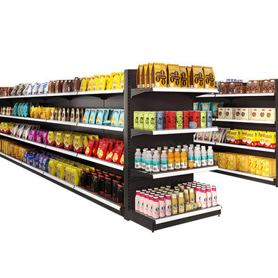 Podwójne strony sklep spożywczy sklep detaliczny gondola półki stalowe supermarket półki wyświetleniowe
