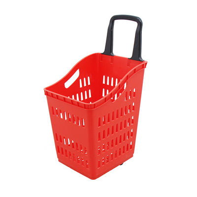 Supermarkety plastikowy koszyk z wózkami