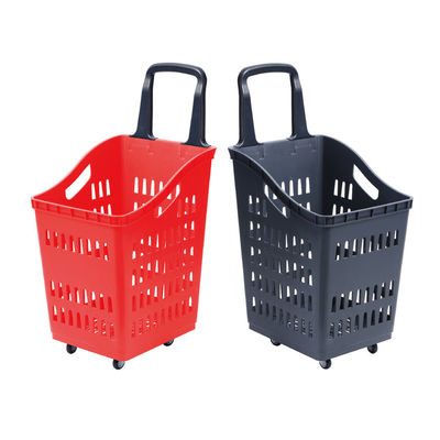Supermarkety plastikowy koszyk z wózkami