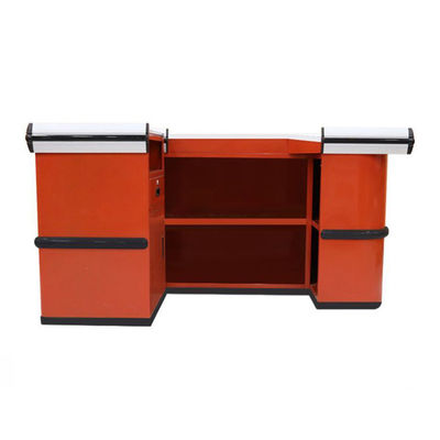 Supermarket Check Out Counter Chłodnie walcowany materiał stalowy Sklep Kontrola gotówki