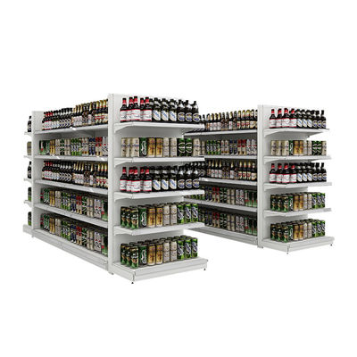 Niestandardowe półki z wyświetlaczami w supermarketach z solidną strukturą i spersonalizowanymi kolorami