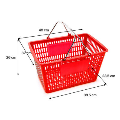 Wytrzymały plastikowy koszyk handlowy 450*330*250mm Do apteki Supermarket Sklep spożywczy