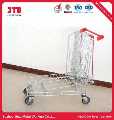 5-calowe koła PU Metalowe wózki na zakupy 240L Heavy Duty Cargo Trolley