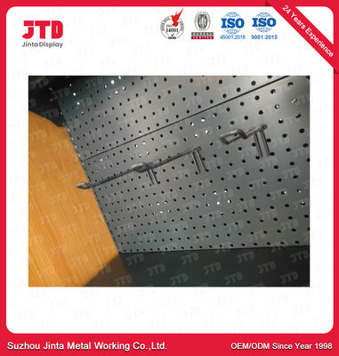 OEM Metalowa półka Półka sklepowa Okrągły otwór Panel tylny Rama drewniana Półka sklepowa Półki sklepowe